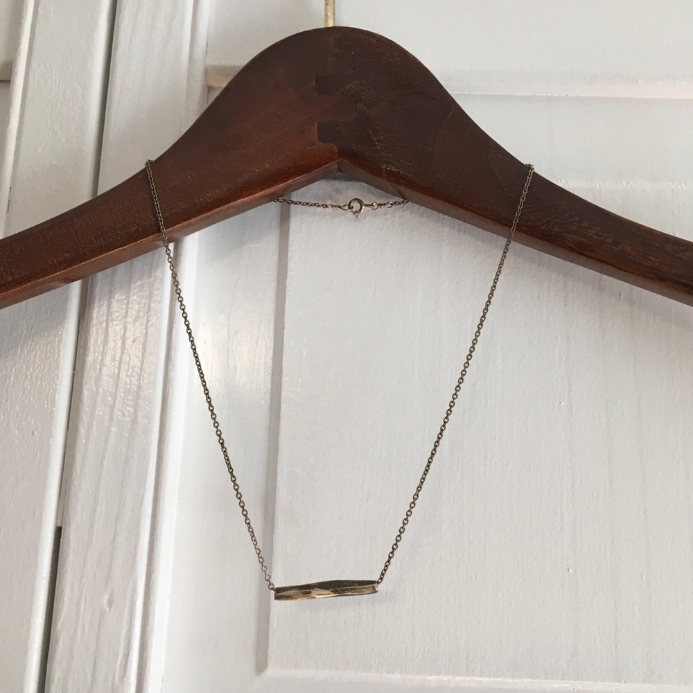 Bronze Tone Bar Necklace
